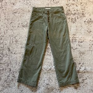 Army green mid rise crop wide leg size 0/25 Lucky Brand